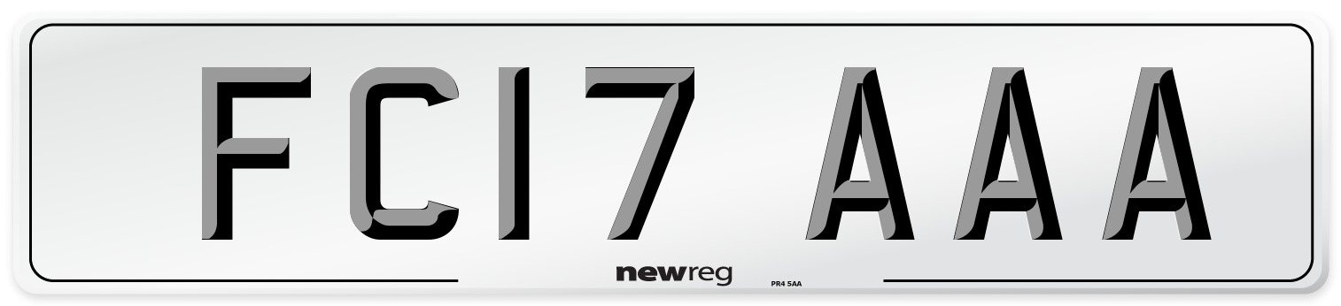 FC17 AAA Number Plate from New Reg